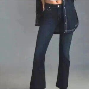 Edwin 1947 Women's Lark Ankle With Raw Hem Inked Jeans Size 32 NWT